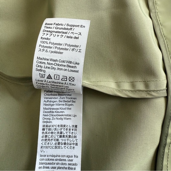 J Crew Green Double-breasted raincoat size MP - Picture 12 of 16